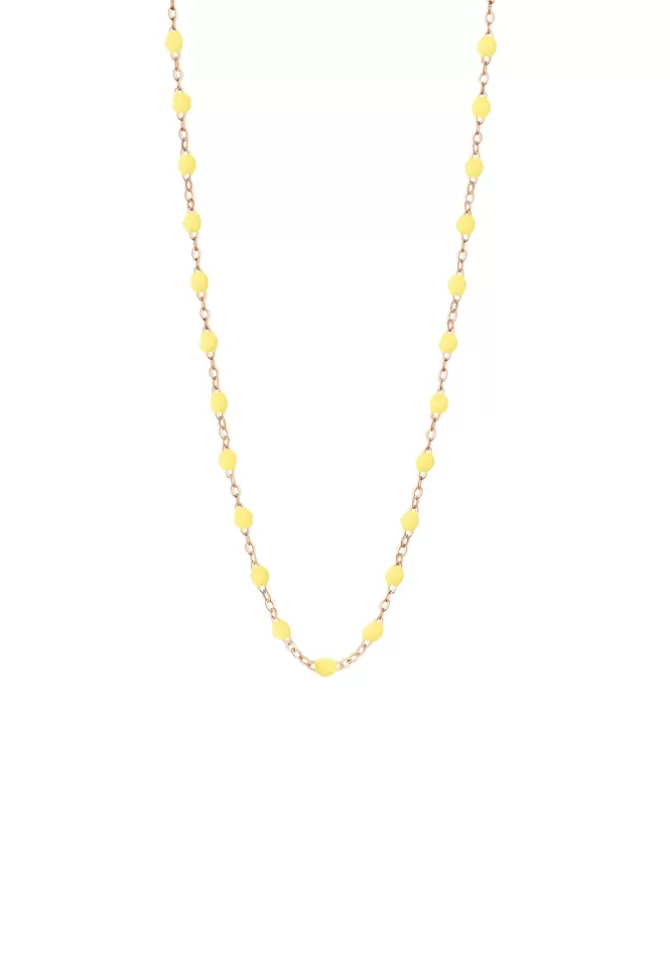 Gigi Clozeau Collier Classique Gigi Or Rose Et Résines Mimosa 42cm Shop