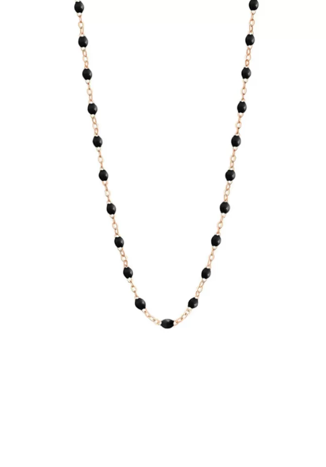 Gigi Clozeau Collier Classique Gigi Or Rose Et Résines Noir 42cm Best