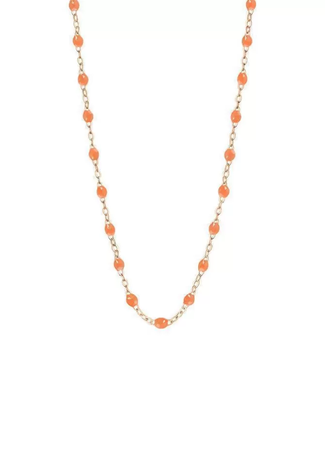 Gigi Clozeau Collier Classique Gigi Or Rose Et Résines Orange Fluo 42cm Store