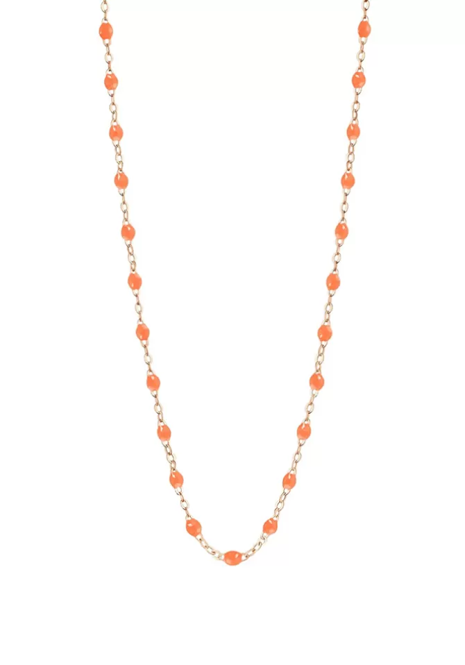 Gigi Clozeau Collier Classique Gigi Or Rose Et Résines Orange Fluo 50cm Cheap