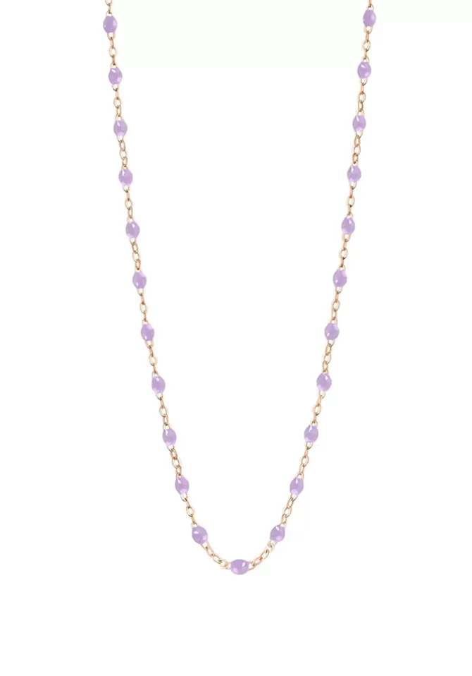 Gigi Clozeau Collier Classique Gigi Or Rose Et Résines Parme 50cm Cheap