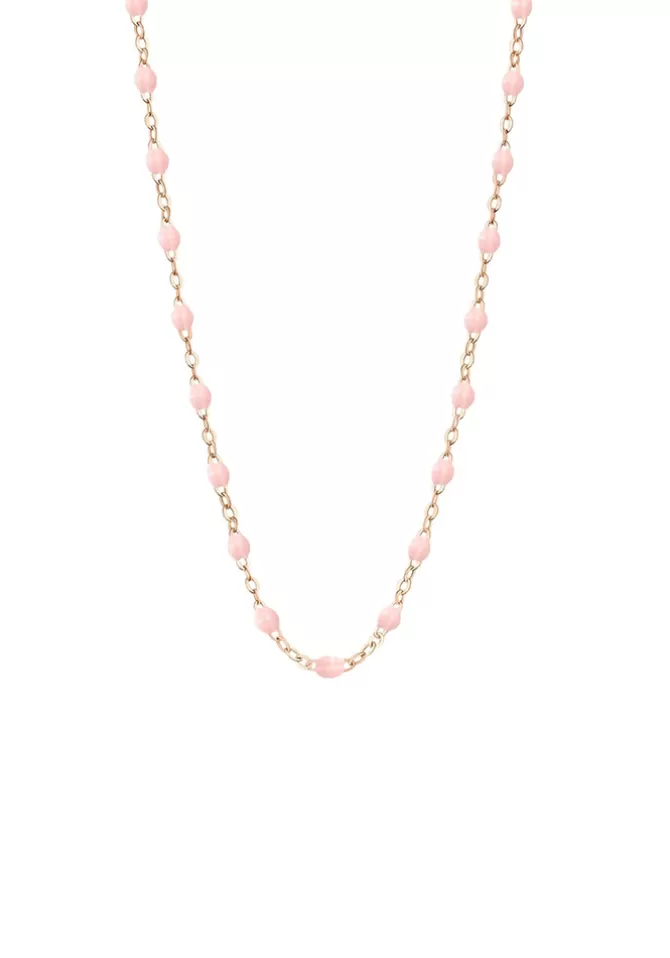Gigi Clozeau Collier Classique Gigi Or Rose Et Résines Rose Bébé 42cm Flash Sale
