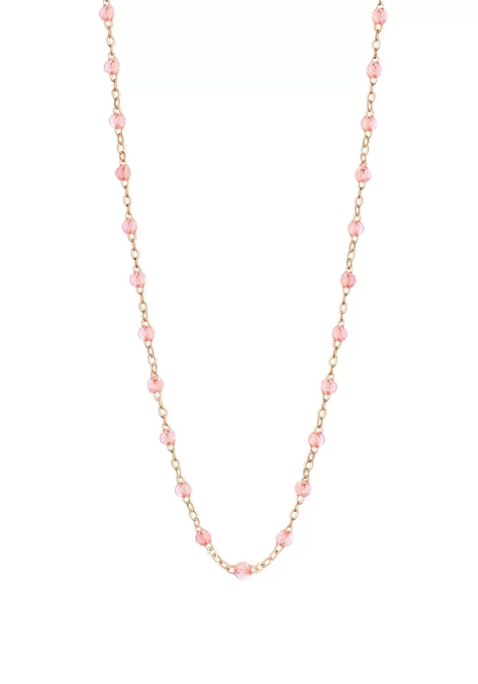 Gigi Clozeau Collier Classique Gigi Or Rose Et Résines Rosée 50cm Discount
