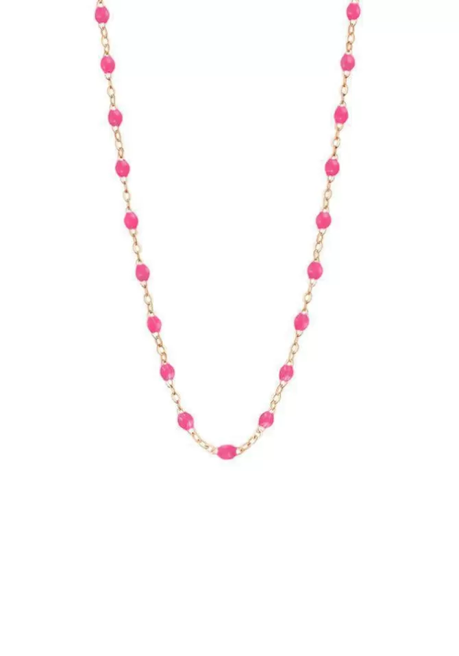 Gigi Clozeau Collier Classique Gigi Or Rose Et Résines Rose Fluo 42cm Cheap