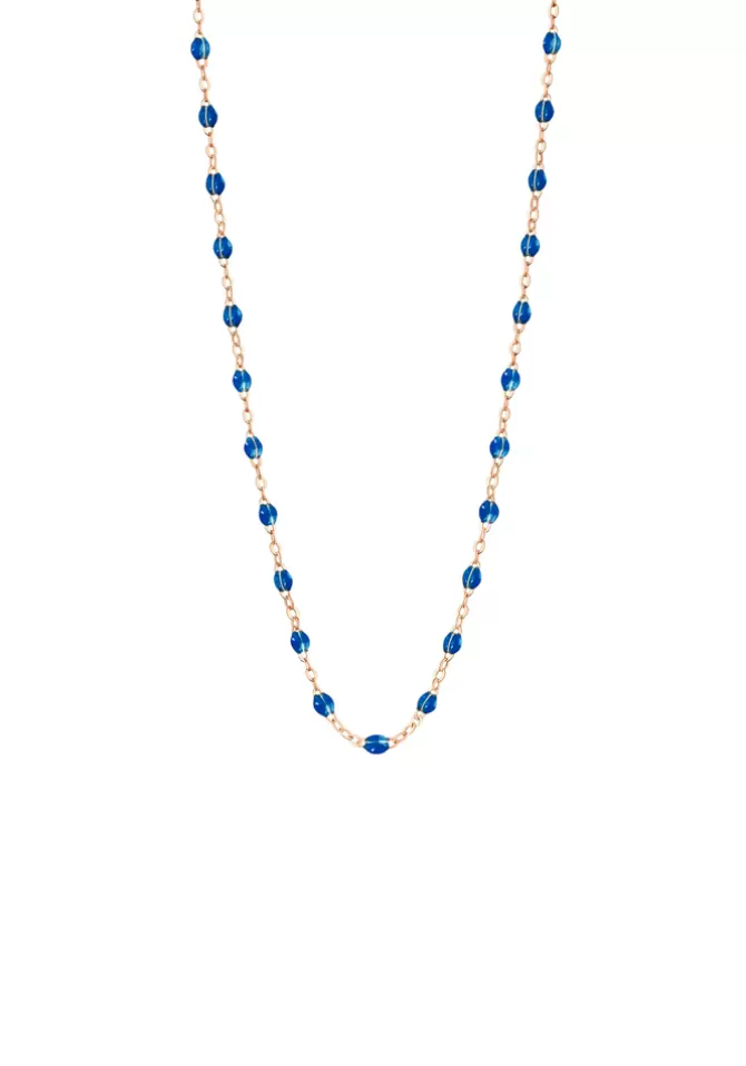 Gigi Clozeau Collier Classique Gigi Or Rose Et Résines Saphir 42cm Cheap