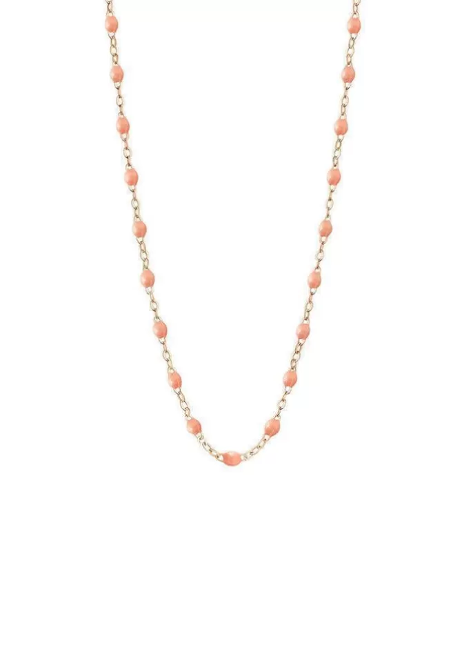 Gigi Clozeau Collier Classique Gigi Or Rose Et Résines Saumon 42cm Outlet