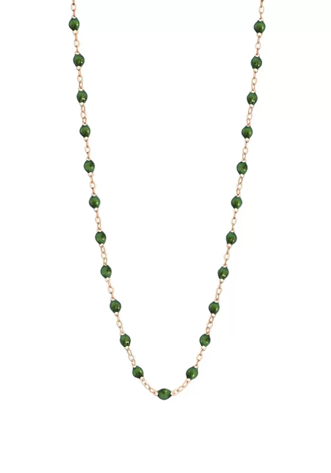 Gigi Clozeau Collier Classique Gigi Or Rose Et Résines Scarabée 50cm Outlet