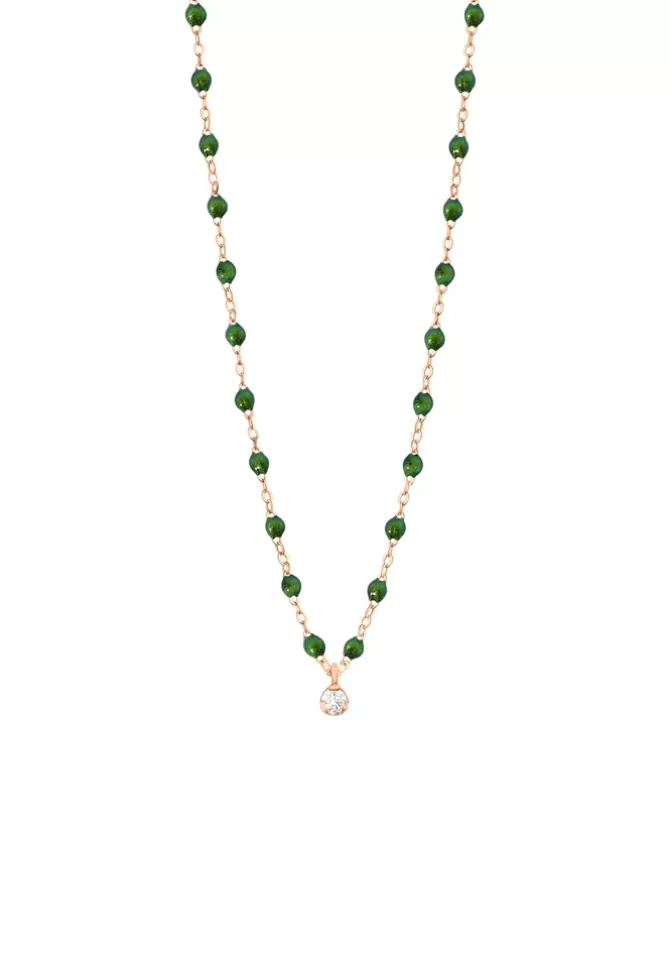 Gigi Clozeau Collier Gigi Suprême Or Rose Diamant Et Résines Scarabée 42cm Outlet