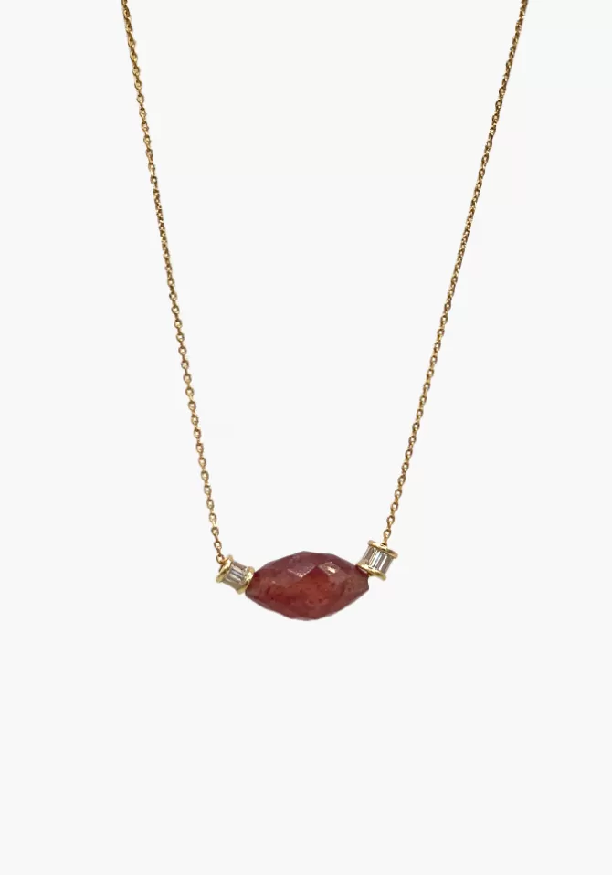 Hanka Ïn Collier Livia Quartz Fraise Cheap