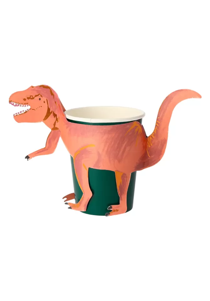Meri Meri Lot De 8 Gobelets Avec Etui T-Rex Shop