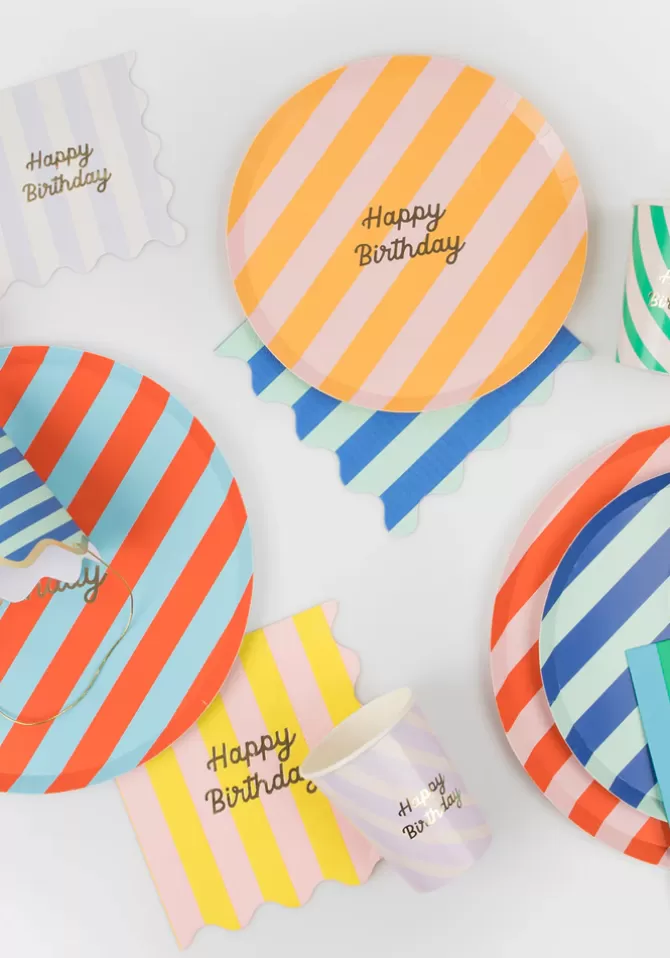 Meri Meri Lot De 8 Gobelets Happy Birthday Outlet