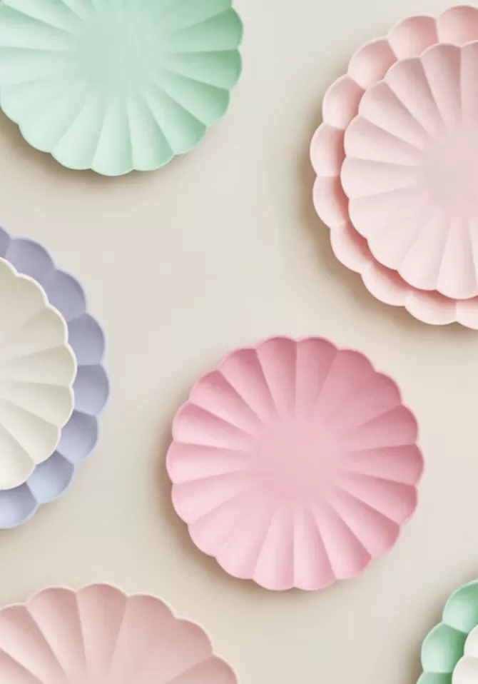 Meri Meri Lot De 8 Petites Assiettes Rose Flash Sale