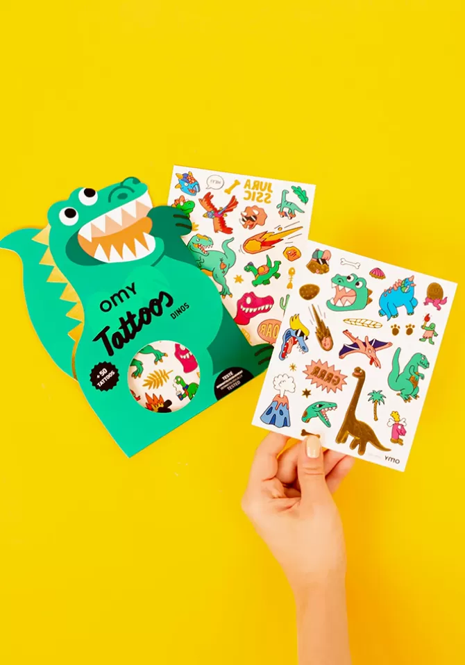 Omy Pochette De 50 Tatouages Temporaires Dinos Clearance