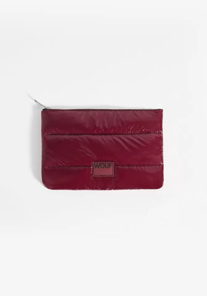 Wouf Pochette Plate Burgundy Glossy Flash Sale