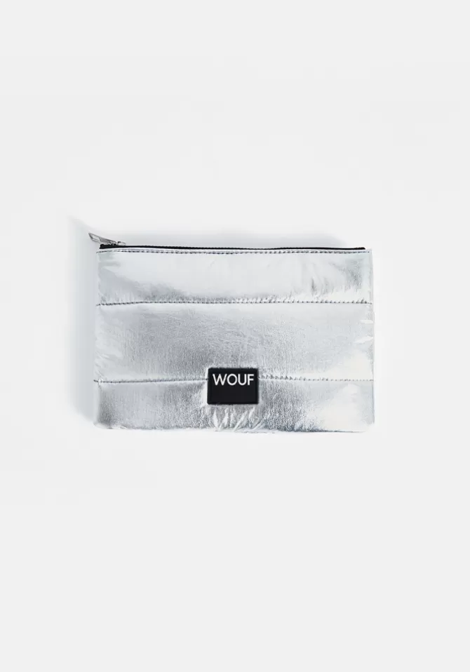 Wouf Pochette Plate Silver Glossy Sale