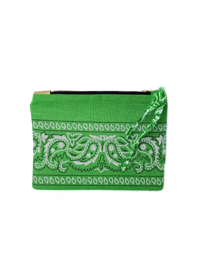 Lilou Pochette Small Bandana Vert Outlet