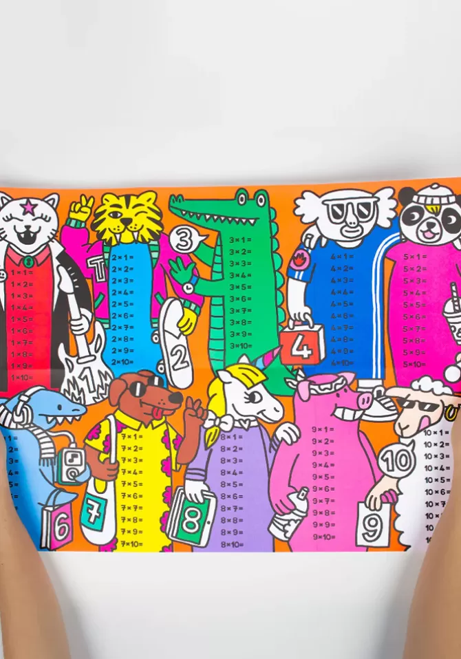 Omy Poster À Colorier Multiplications Hot