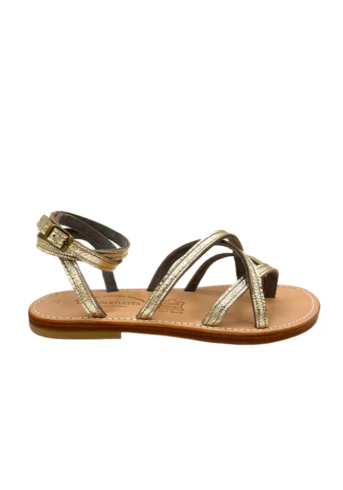 Les Spartiates Phocéennes Sandales Linda Gold Vintage Clearance