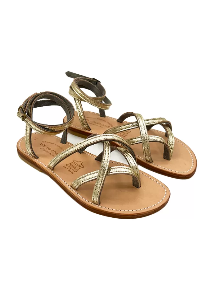 Les Spartiates Phocéennes Sandales Linda Gold Vintage Clearance