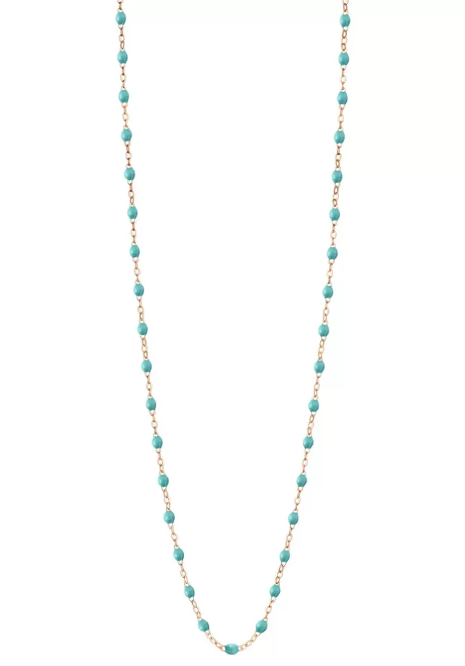 Gigi Clozeau Sautoir Classique Gigi Or Rose Et Résines Turquoise Vert 86cm Cheap