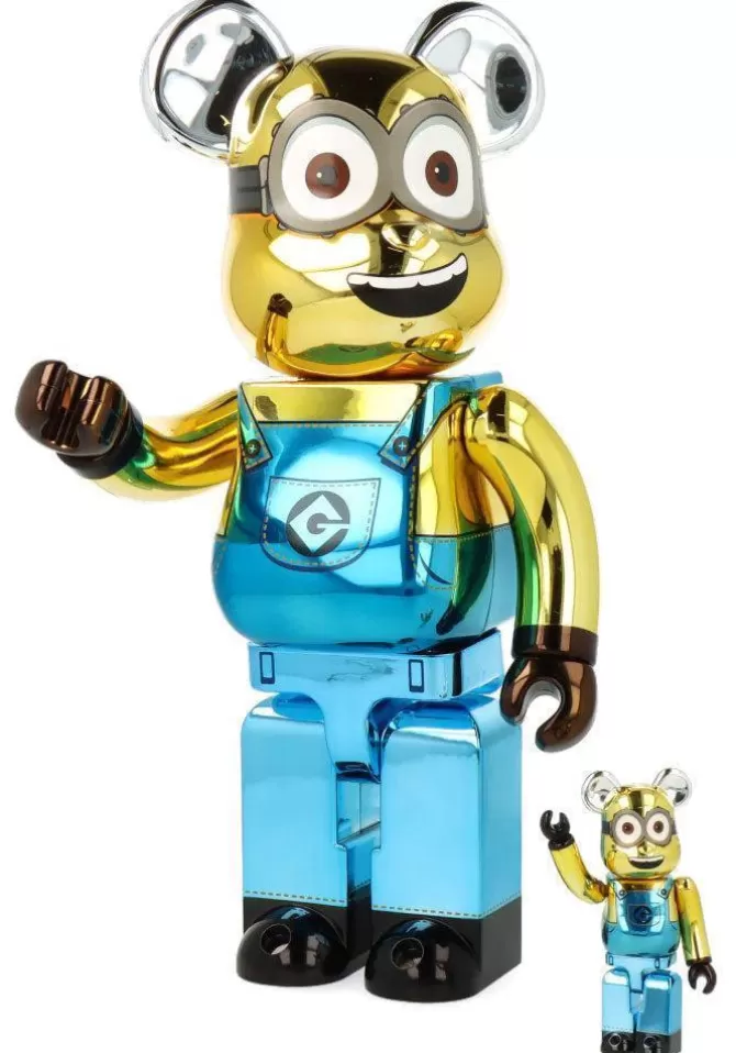 Artoyz Set De 2 Bearbrick Minions Dave Chrome Cheap